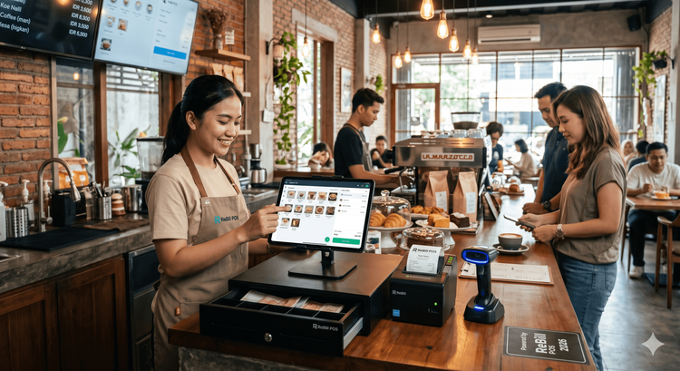 ชุดฮาร์ดแวร์ POS สำหรับร้านอาหารที่ทันสมัยปี 2026 มาพร้อมเครื่องสแกนบาร์โค้ด 2D เครื่องพิมพ์ความร้อนบลูทูธ ลิ้นชักเก็บเงิน และแท็บเล็ตแอปพลิเคชันแคชเชียร์ ReBill POS