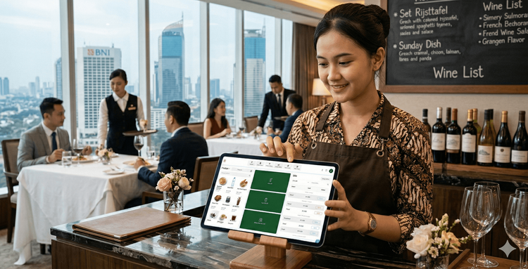 Perbandingan ilustrasi aplikasi kasir gratis yang error vs software aplikasi kasir berbayar premium dari ReBill POS untuk UMKM